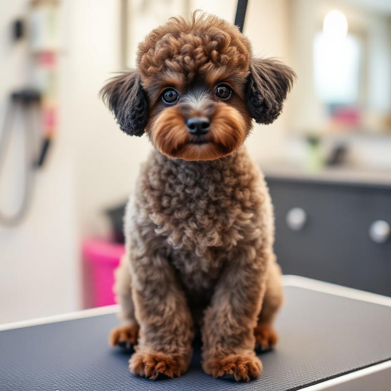 Poodle após tosa